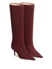 pointed suede boots