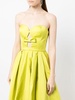 strapless taffeta dress