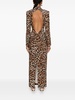 leopard-print maxi dress