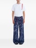 abstract-pattern print wide-leg jeans 