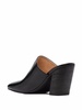 square-toe leather mules