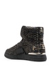 snakeskin-effect high-top sneakers