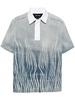 graphic-print organic cotton polo shirt