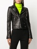 zipped biker jacket