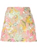 floral-print sequin-embellished miniskirt 