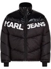 logo-print panelled padded jacket