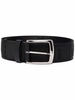 logo-print leather belt 