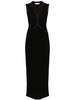 Black Sleeveless Knitted Maxi Dress