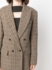 houndstooth-pattern double-breasted blazer