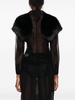 Black Faux-Fur Tulle Jacket