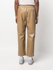 drawstring waist tapered trousers