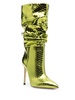 105mm snakeskin-effect metallic boots