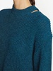 cut-out rib-knit jumper