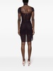 asymmetric sheer mesh dress