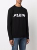 logo-print crew neck jumper