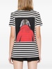 Rosso printed striped jersey t-shirt