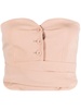 bustier stretch-cotton crop top