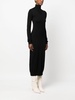 high-neck knitted maxi dress