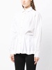 gathered-waist cotton shirt