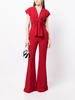 bow-detail flared jumpsuit