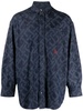 monogram-jacquard denim shirt