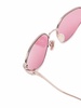 pink-tinted cat-eye sunglasses