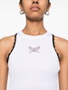 logo-print ribbed tank top