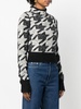 houndstooth-check high-neck jumper