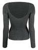 ribbed-knit long-sleeve top