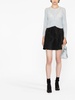 high-waisted asymmetric-hem skirt