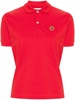 logo-embroidered cotton polo top