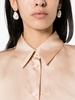 satin elongated shirt