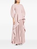 Maia draped pleated gown