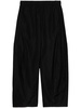 high-waist wide-leg cropped trousers