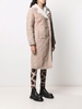 monogram-embossed long shearling coat