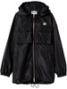 panelled parka coat