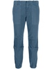 concealed-fastening cotton tapered trousers 