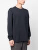 zip-pocket crew-neck sweatshirt