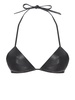 triangle-cup leather bralette 