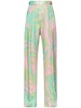 abstract-print straight-leg trousers