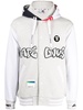 logo-print hooded bomber jacket