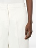 high-waist linen blend trousers