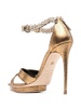 panther-head high-heel sandals