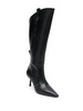 thigh-high leather boots