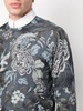 floral-print cashmere-silk sweatshirt