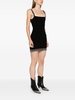 ribbed-knit lurex mini dress