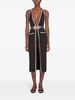 contrast-trim sleeveless kaftan