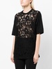 lace-trim short-sleeve T-shirt 