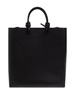 JIL SANDER Classic Black Tote Handbag with Golden Accents