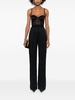 logo-jacquard pleated jumpsuit 